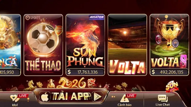 Giao diện Sunwin đẹp mắt